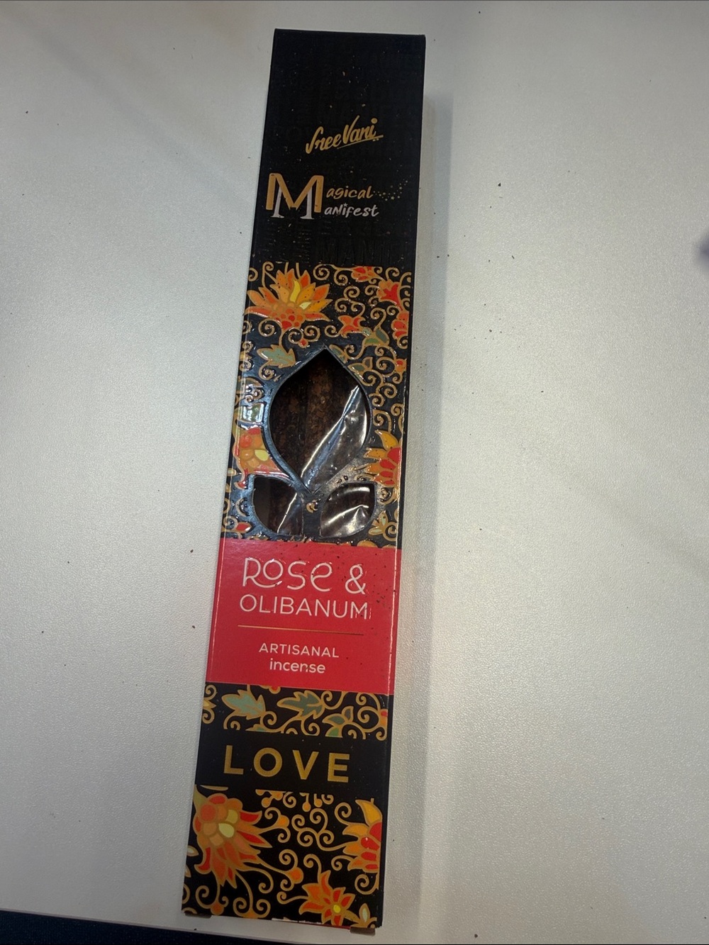 Rose & Olibanum Artisanal Incense - Black/Red